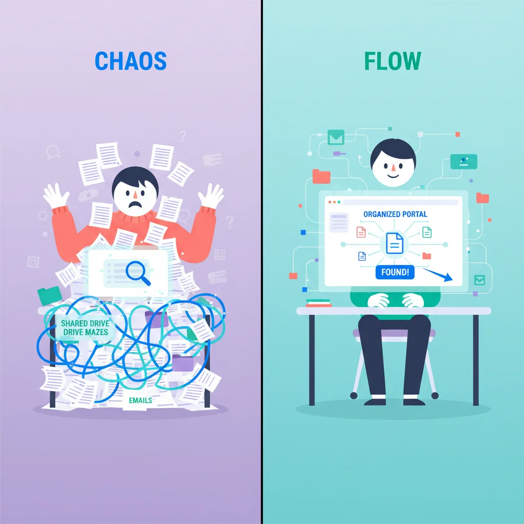 Customer Portal vs. Email and Shared Drives