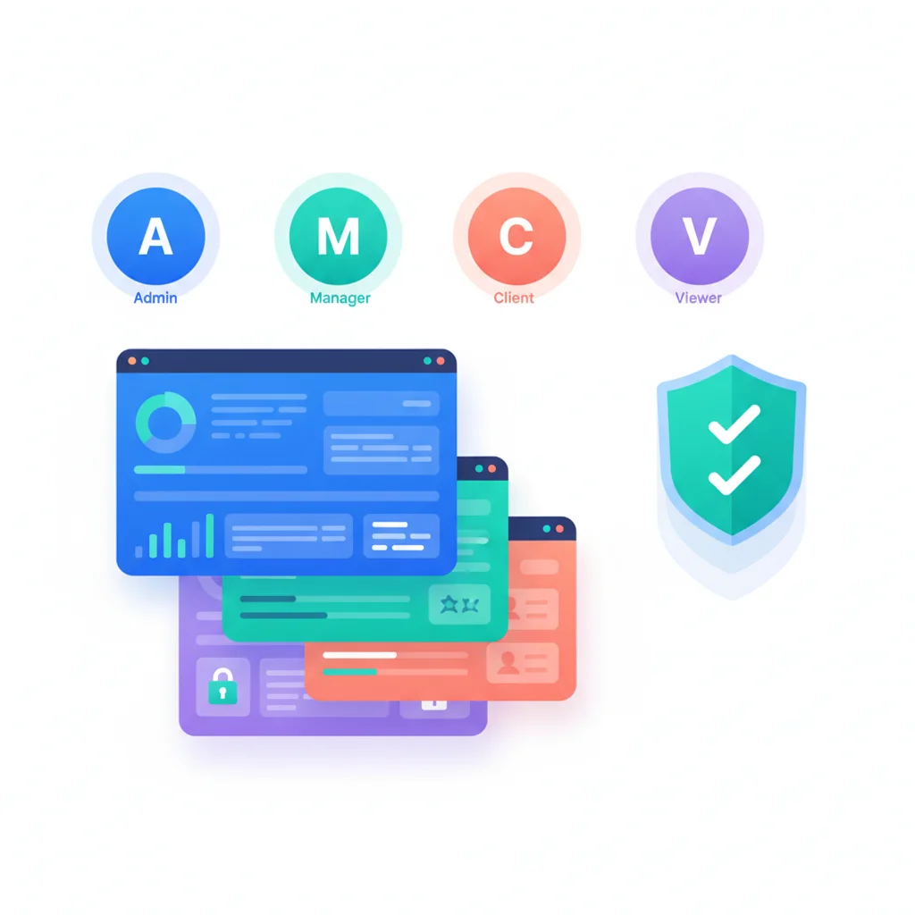 Role-Based Access Control — portal dashboard concept