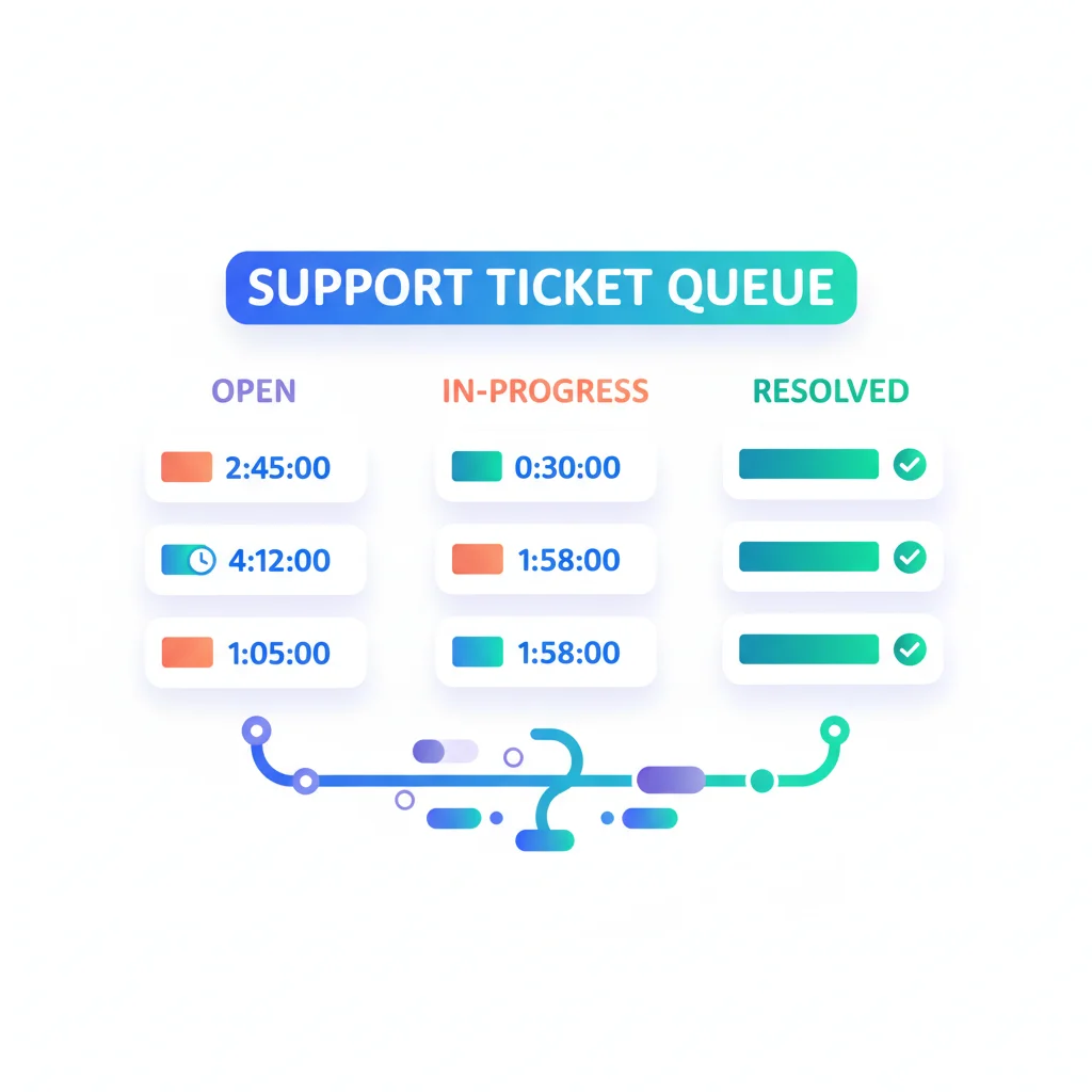 Ticketing & Support — portal dashboard concept