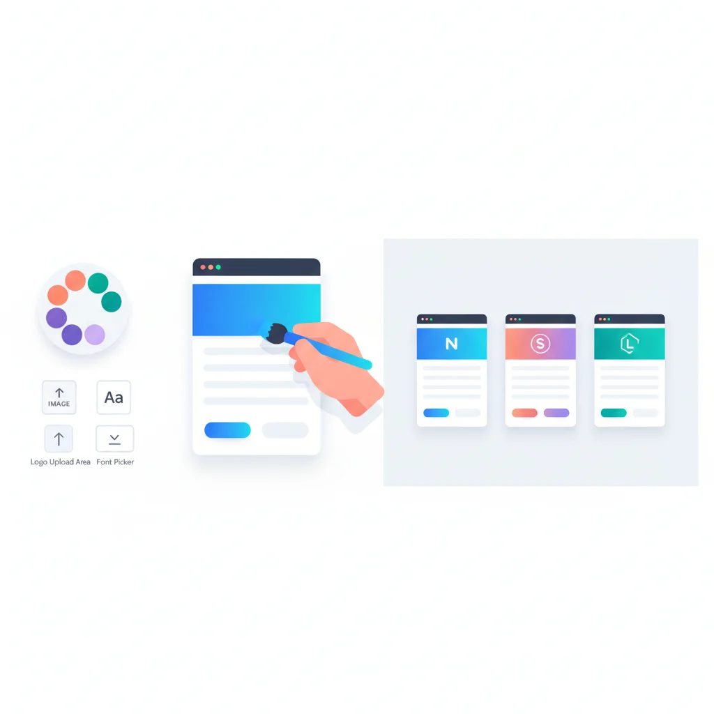 White-Label & Custom Branding — portal dashboard concept