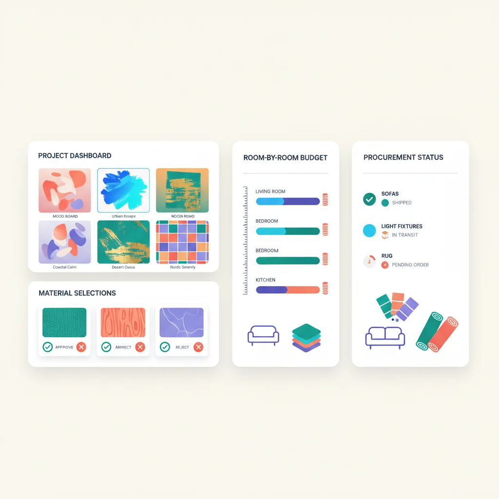 Customer Portal for Interior Design Firms — portal dashboard concept