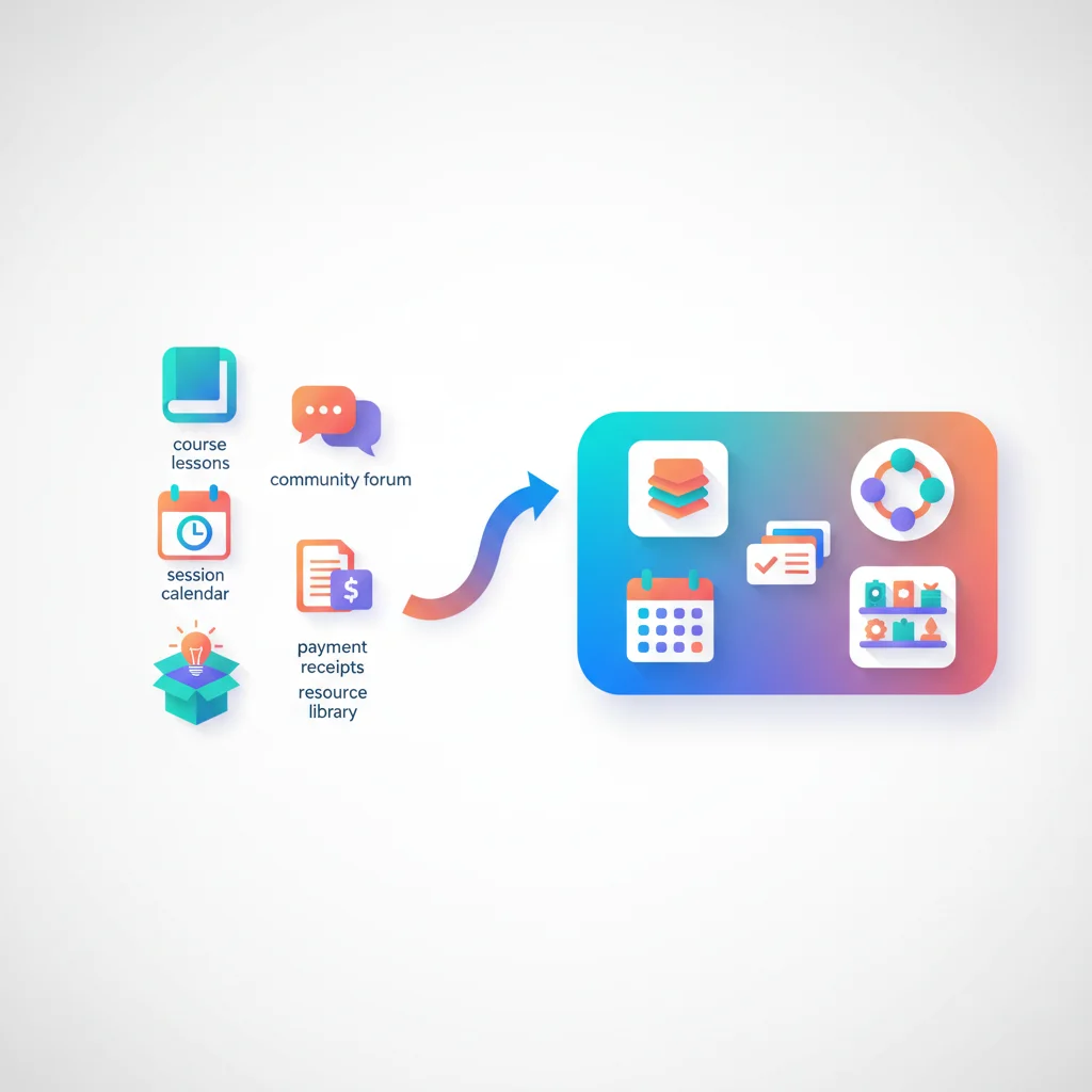 Course & Membership Portals — portal dashboard concept