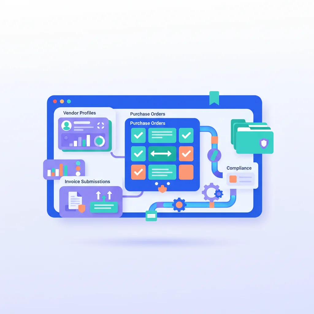 Vendor & Supplier Portals — portal dashboard concept